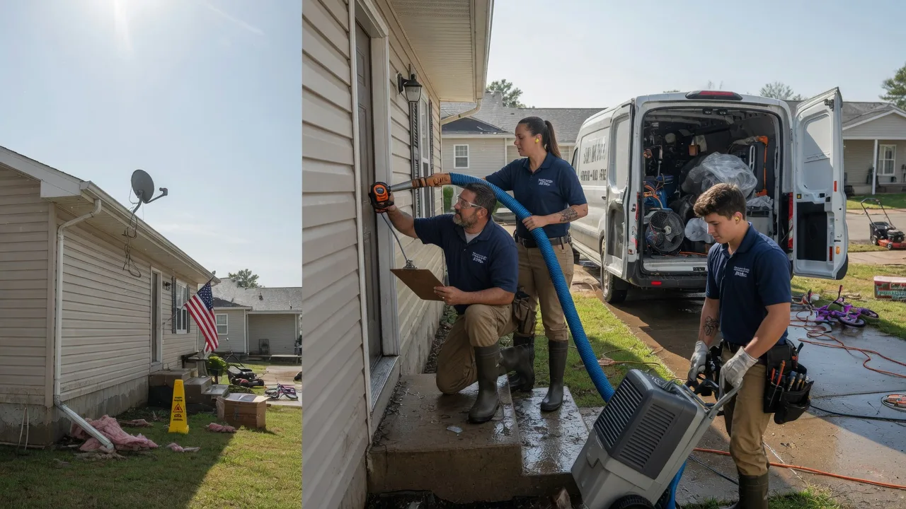 Ceiling Water Damage Restoration in Borden, IN near me